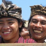 BAlinese men dressed for ceremony