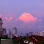 stormy sunrise over Kuala Lumpur, Malaysia
