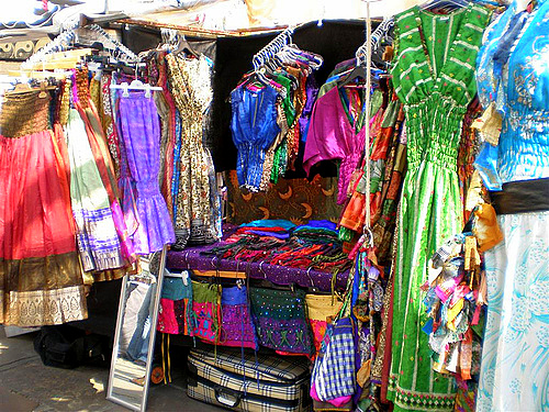 clothing stalls  - Camden Markets - London
