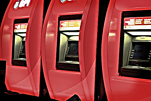 red ATM machines