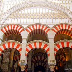 red & white double arches - La Mezquita - Great Mosque of Cordoba - Cordoba - Spain red & white double arches - La Mezquita - Great Mosque of Cordoba - Cordoba - Spain