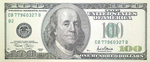 US 100 dollar bill