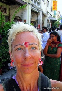 LashWorldTour wearing Indian bindi