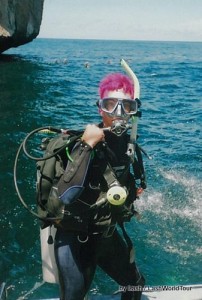 LashWorldTour scuba diving in Thailand 