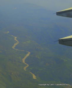 first glimpse of Guatemala from flight