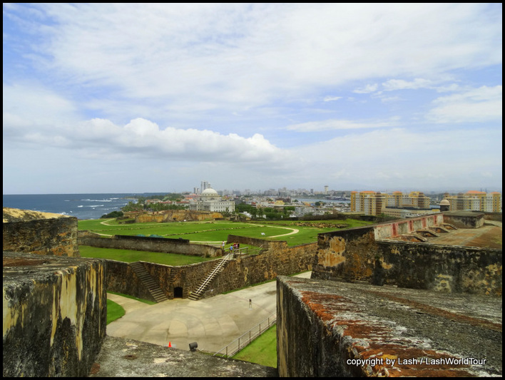photos of El Morro include this panoramic view of San Juan from San Cristobal Fort