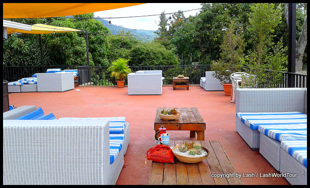 great rooftop terrace of my hostel in Tegus - Honduras