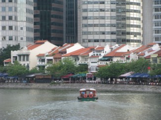 boat quay on the Singapore River