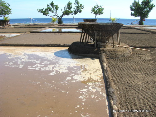Seaside salt-making paddies in Amed