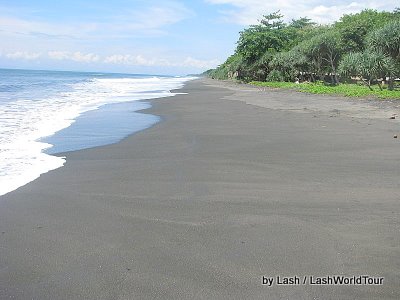 empty beach in southwest Bali