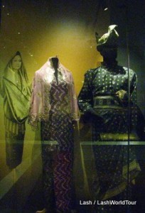 traditional Malaysian clothes on display
