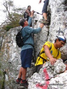 rock climbing at Bukit TAbur