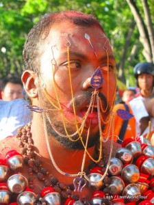Thaipusam- full facial piercings