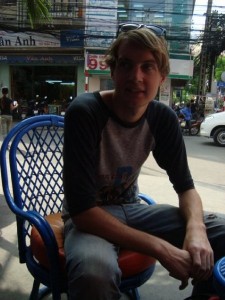travel interview- Will Peach in a bar in Ho Chi Minh City- VIetnam