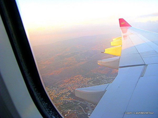 travel tips- flight over Jordan