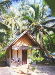 budget accommodation- thatched bungalow -Thailand