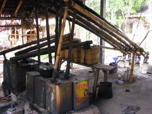 arak distillery - rural Bali 