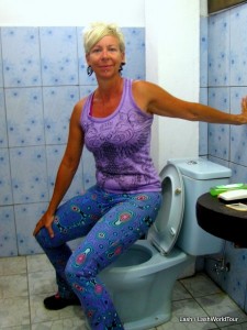 wall press squat for toilets