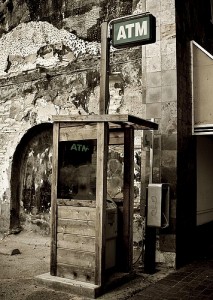 rustic ATM set up in Texas