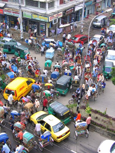 traffic in Dhaka - Bangladesh