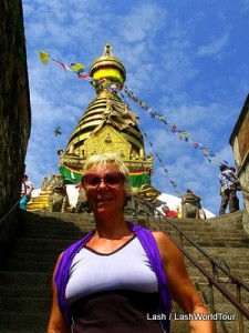 Lash at Swayambunath Temple  - kathmandu