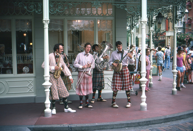 Dixie Land Band at Disney World's Main Street USA - photo by Barry Lewis on Flickr CC 