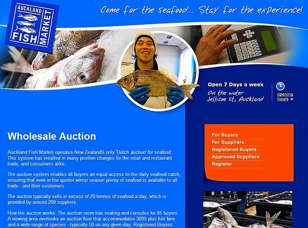Auckland Fish Market Auction screen print