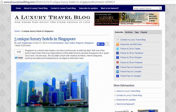 A Luxury Travel Blog screenprint