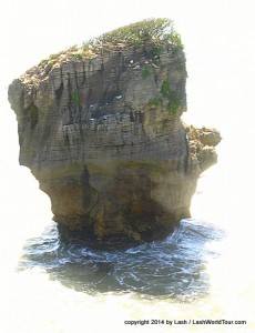 rock pillar on West Coast NZ