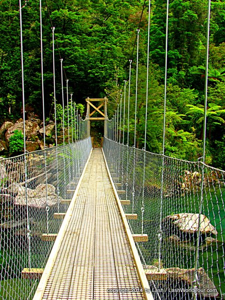 photos of Abel Tasman Coast Track include this swing bridge
