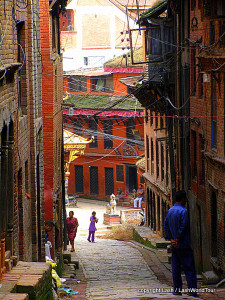 narrow alley is one of my photos of Baktapur 