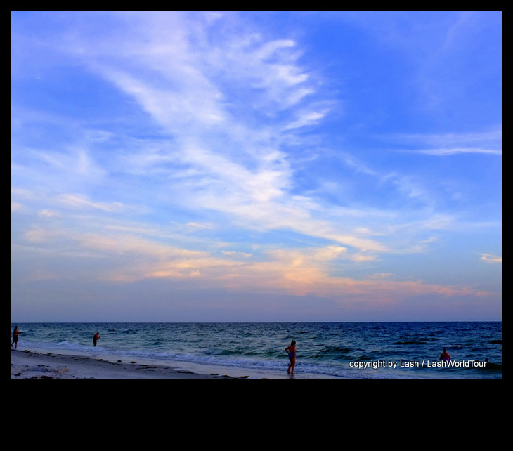 bright sunset at Sunset Beach - Florida 