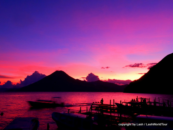 sunset at Lake Atitlan - Guatemala