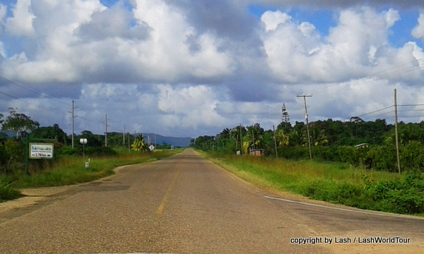 Belize highway near Hopkins