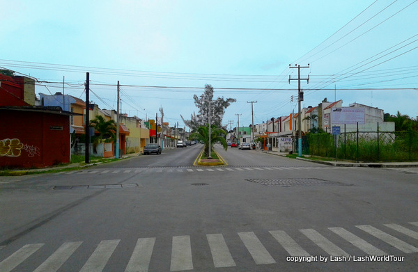 residential neighborhood in Chetumal - Mexico