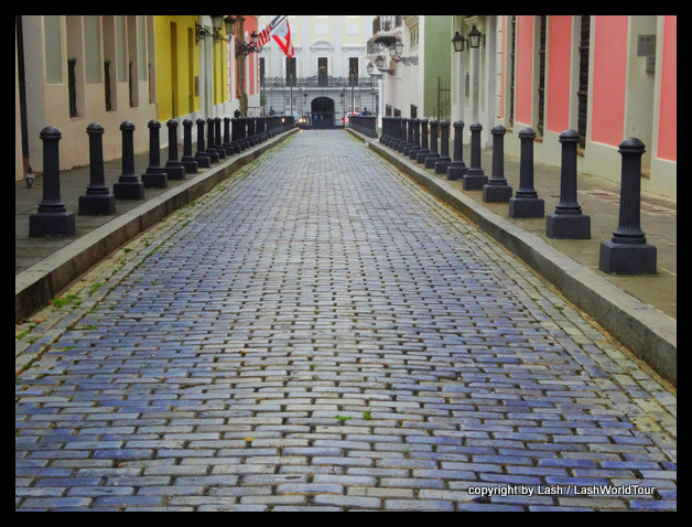 Blue Cobbled Streets of San Juan