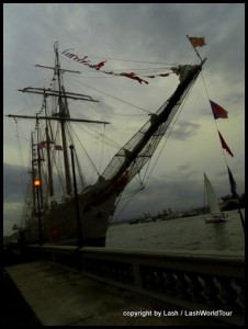 4-masted Spanish sailing ship in San JUan