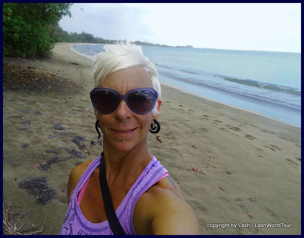 enjoying a north coast beach in Puerto Rico