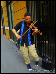 street musician in San Juan