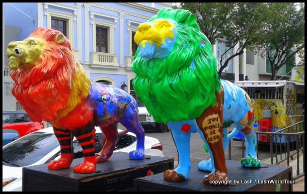 Lion statues in Ponce - Puerto Rico