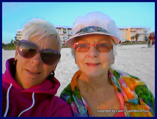Lash & mom on St Pete Beach