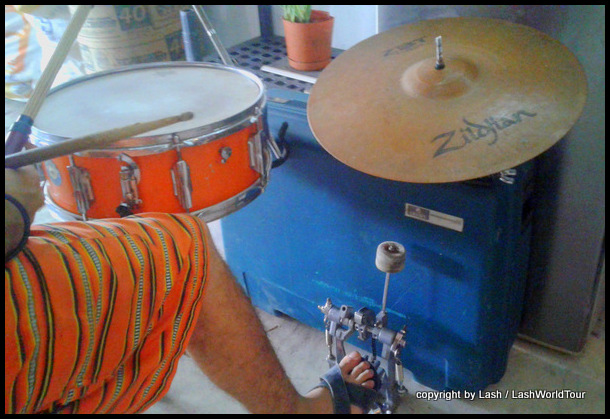 David's travel drum set