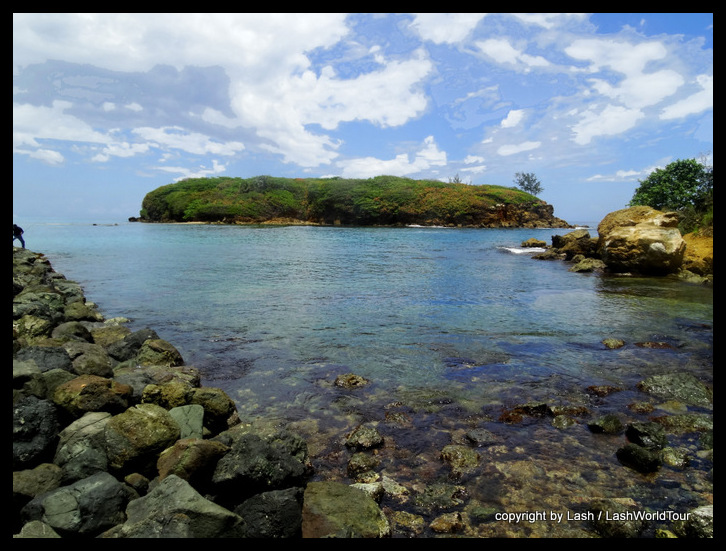photos of Puerto Rico's north coast include this small island at Punta Salinas 