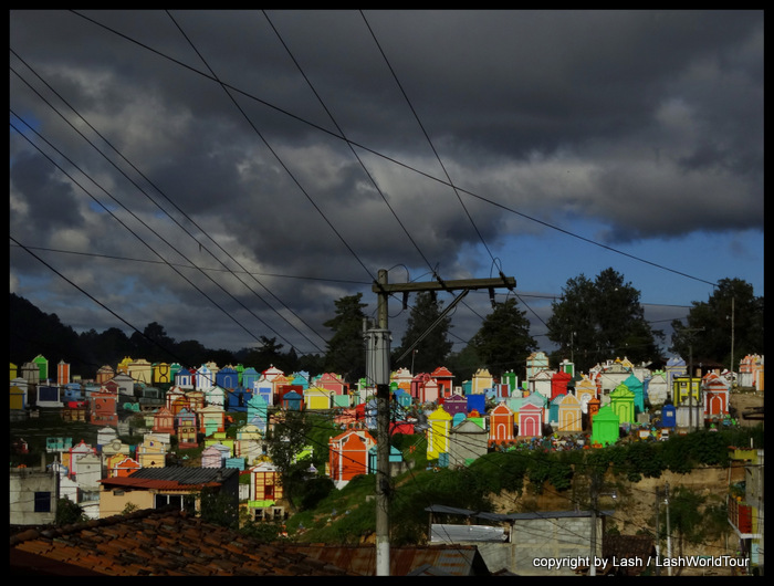 colorful cemetery in Guatemala 