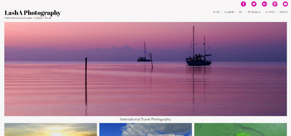 LashA Photography website screenshot