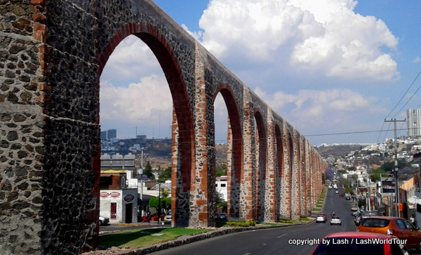 Historic aqueduct in Gueretaro - Mexico