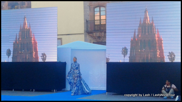haute-couture fashion show at San Miguel's main plaza during Fashion Week