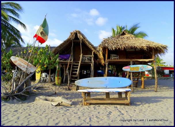 my cabana at San Blas - on the left