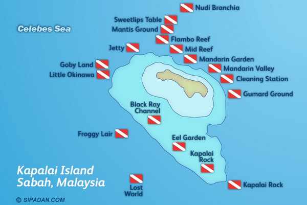 Kapalai-Dive-Site-Map