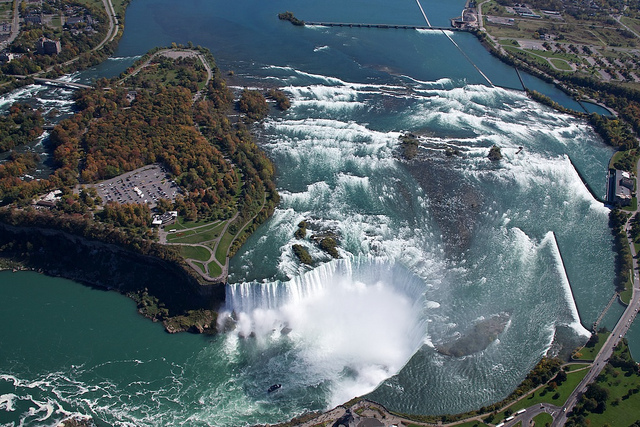 aerial view of Niagara Falls - photo by dpmitchell on Flickr CC